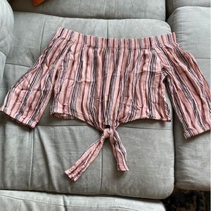 Off the shoulder crop top